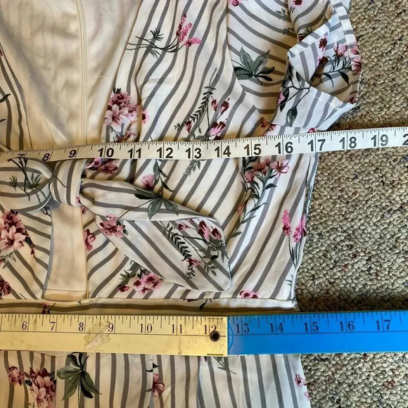 One Clothing Los Angeles Floral Print Wide Leg Summer Beach Romper Women Size M - Picture 2 of 9